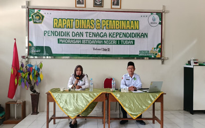 Rapat Dinas MIN 1 Tuban: Persiapan Pengambilan Rapor STS dan Seleksi Porseni Kecamatan